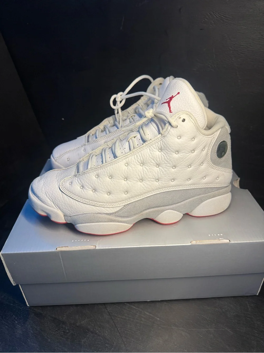 Jordan Retro 13 White Basketball Sneakers